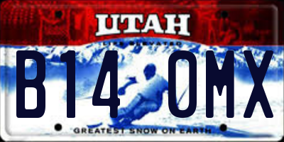 UT license plate B140MX