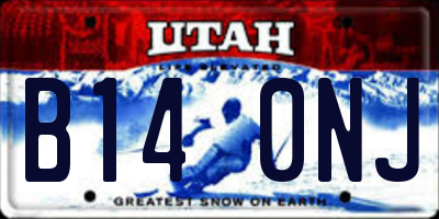 UT license plate B140NJ