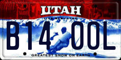 UT license plate B140OL