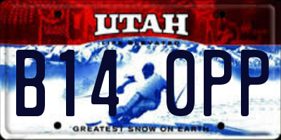 UT license plate B140PP