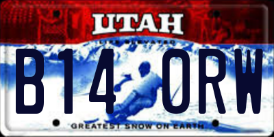 UT license plate B140RW