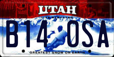 UT license plate B140SA