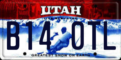UT license plate B140TL