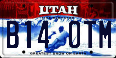 UT license plate B140TM