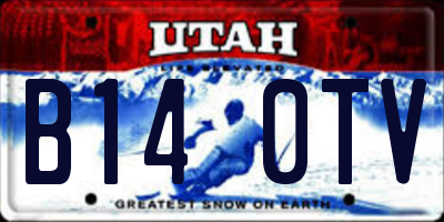 UT license plate B140TV