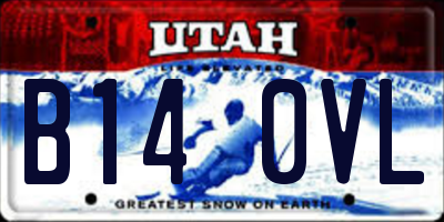 UT license plate B140VL
