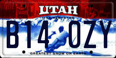 UT license plate B140ZY