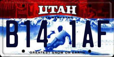 UT license plate B141AF