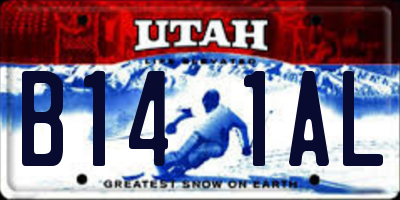 UT license plate B141AL