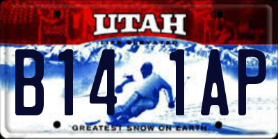 UT license plate B141AP