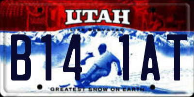 UT license plate B141AT