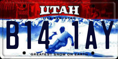 UT license plate B141AY
