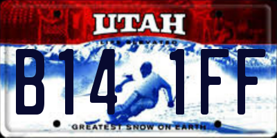 UT license plate B141FF