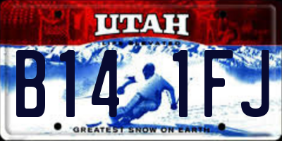 UT license plate B141FJ