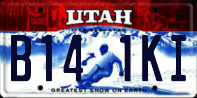 UT license plate B141KI