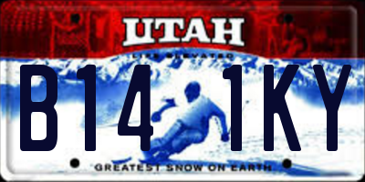 UT license plate B141KY