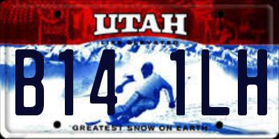 UT license plate B141LH