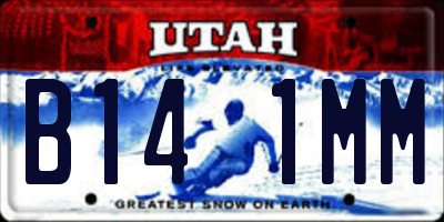 UT license plate B141MM