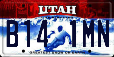 UT license plate B141MN