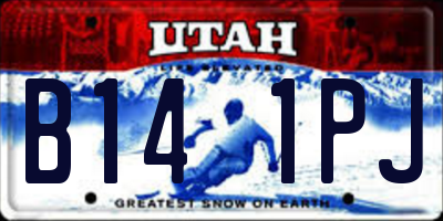 UT license plate B141PJ