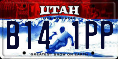 UT license plate B141PP
