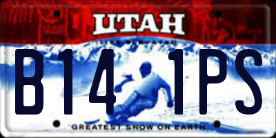 UT license plate B141PS