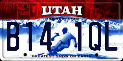 UT license plate B141QL