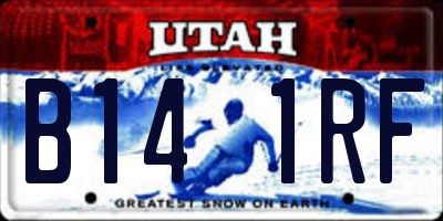 UT license plate B141RF