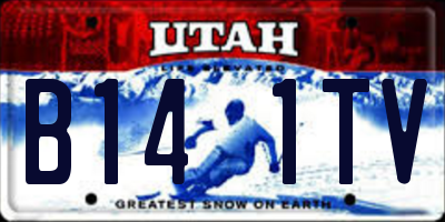 UT license plate B141TV