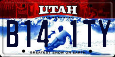 UT license plate B141TY