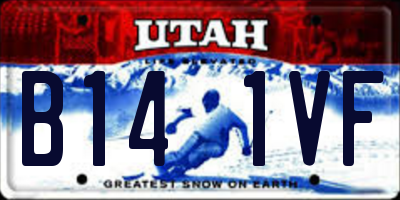 UT license plate B141VF