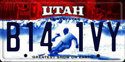 UT license plate B141VY