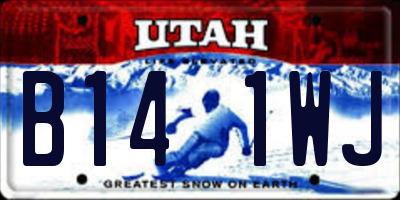 UT license plate B141WJ