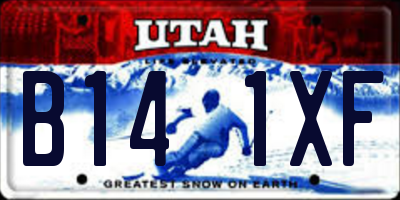 UT license plate B141XF