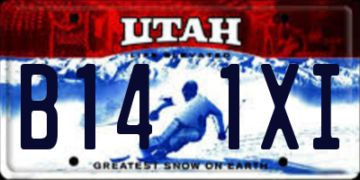 UT license plate B141XI