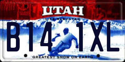 UT license plate B141XL