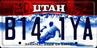 UT license plate B141YA