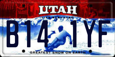 UT license plate B141YF