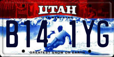 UT license plate B141YG