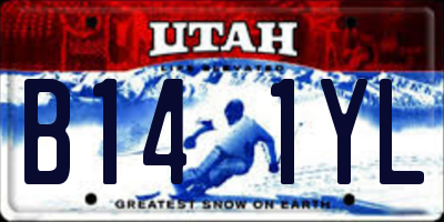 UT license plate B141YL