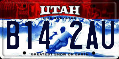 UT license plate B142AU