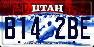 UT license plate B142BE