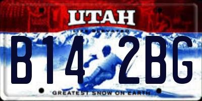 UT license plate B142BG