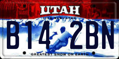 UT license plate B142BN