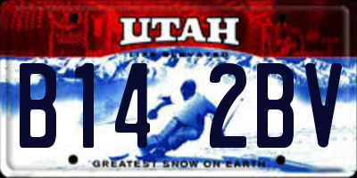 UT license plate B142BV