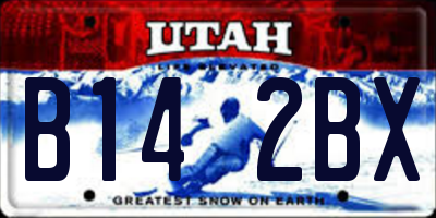 UT license plate B142BX