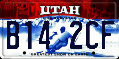 UT license plate B142CF
