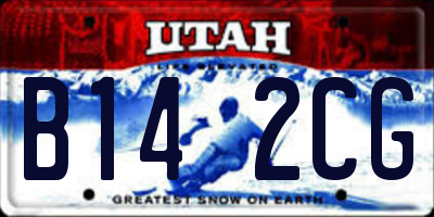UT license plate B142CG