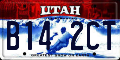 UT license plate B142CT