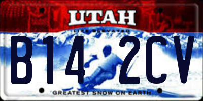 UT license plate B142CV